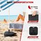Black HDPE Patio Umbrella Base with Water and Sand Fill for Stability